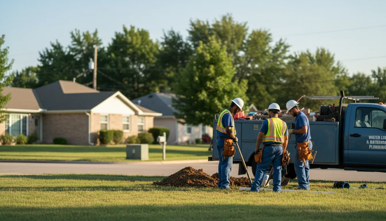 Residential water line and bathroom plumbing service in Mosherville, MI